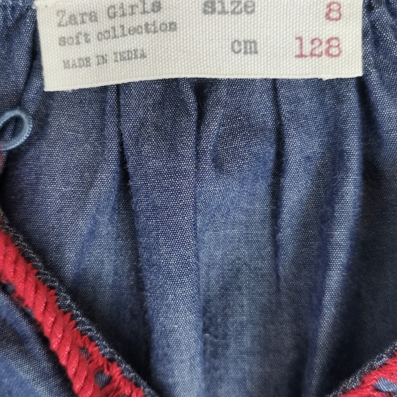 8 YEARS ZARA Girls Soft Collection, Embrodered Dress EUC - Picture 4 of 5
